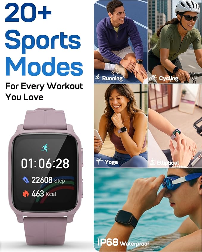 MorePro Fitness Tracker with 24/7 Heart Rate & Blood Pressure Monitor, Blood - Image 5