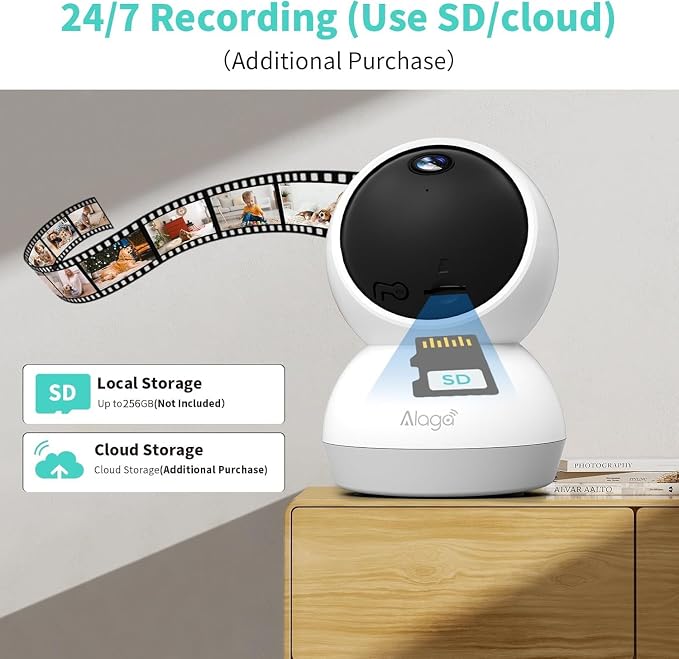 2K Indoor Security Camera, 360° Pan/Tilt AI Human Pet Motion Security Camera - Image 7