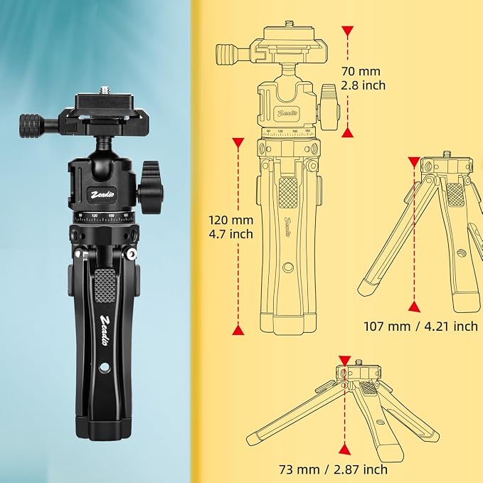 Zeadio Heavy Duty Metal Tripod Kit - Image 5