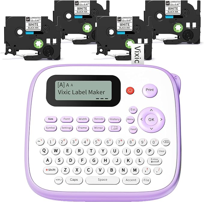 Vixic Label Maker Machine with Tapes, D210S Portable Label Maker, Label Maker by Vixic
