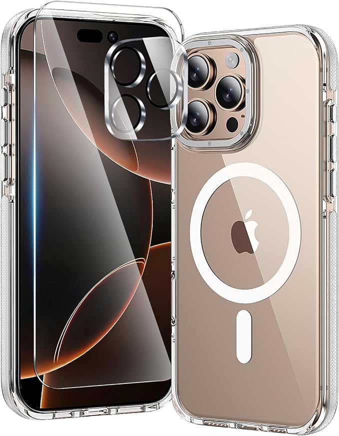 toushion 3 in 1 for iPhone 16 Pro Max Case Clear by Unknown