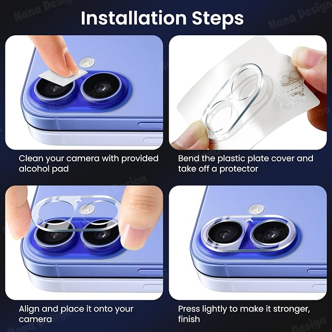 3PCS Rear Back Camera Lens Protector Tempered Glass - Image 6