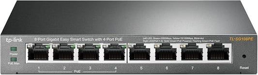 TP-Link TL-SG108PE V3 | 8 Port Gigabit PoE Switch | Easy Smart Managed | 4 PoE+ by TP-Link