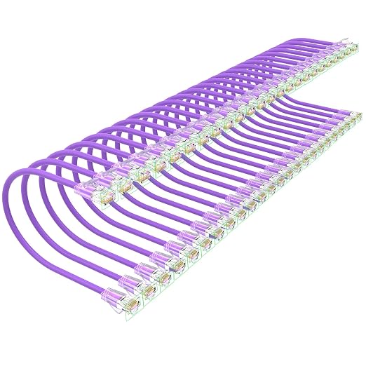 Cat 6 Patch Cables 0.5 feet, Slim Cat6a Ethernet Patch Cable 10Gbps 550Mhz by Unknown
