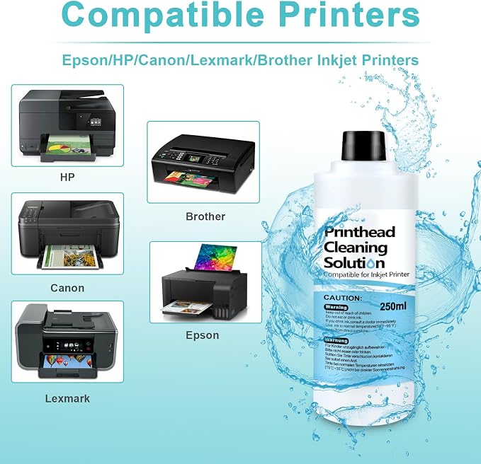 Printhead Cleaning Kit for Epson, 250mL Printer Cleaning Kit for Inkjet Printer - Image 5