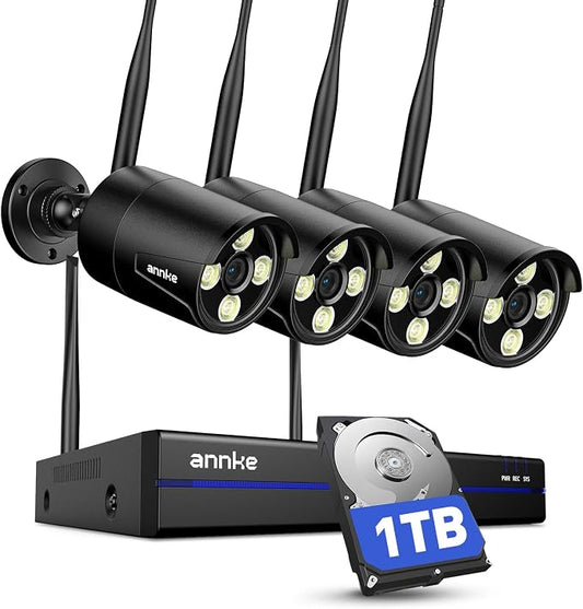 ANNKE Wireless Security Camera System-16CH Expandable 4K Security NVR, 2-Way by ANNKE
