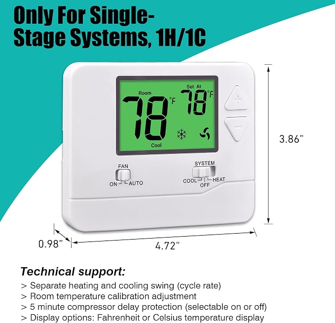 Suuwer Non-Programmable Thermostat - Image 3