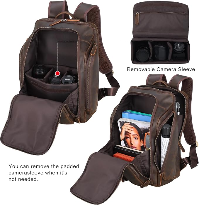 Masa Kawa Leather Backpack for Men - Image 4