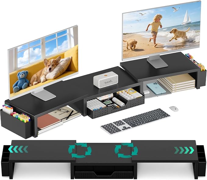 OPNICE Dual Monitor Stand Riser by OPNICE