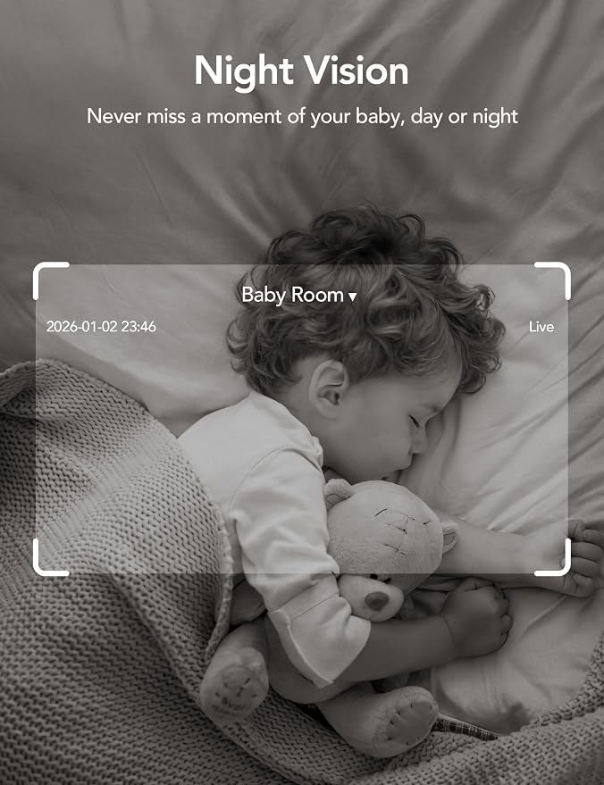 GNCC 2K Cameras for Home Security, Indoor Pan/Tilt Security Camera for Baby - Image 8