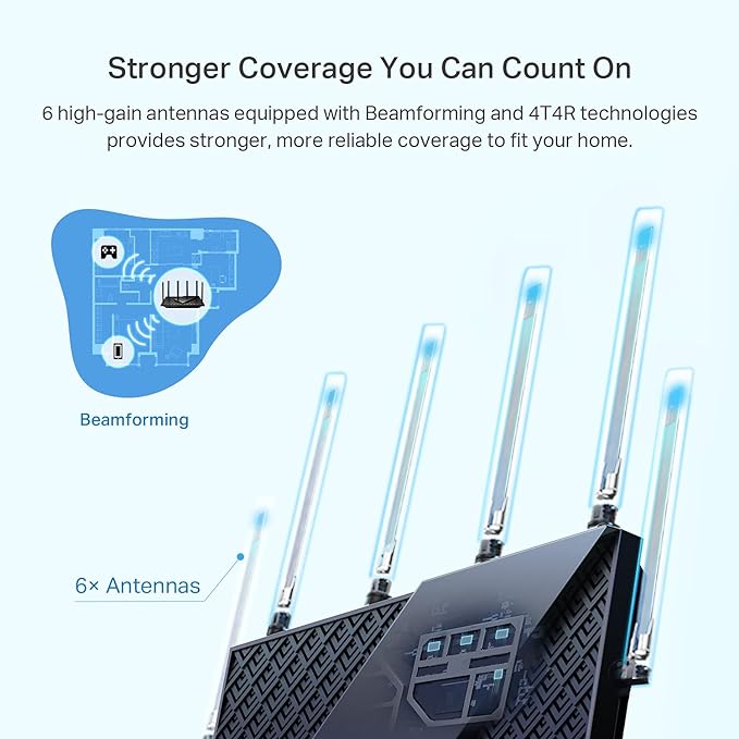 TP-Link AX5400 WiFi 6 Router- Dual Band Gigabit Wireless Internet Router - Image 4