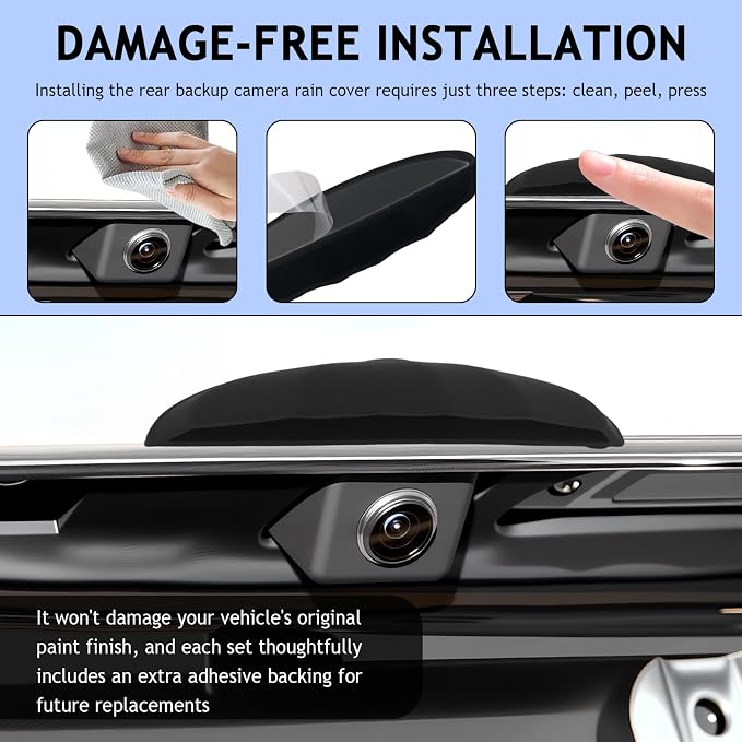 Car Rear View Camera Protection Cover, Wider Back Up Camera Rain Guard - Image 3