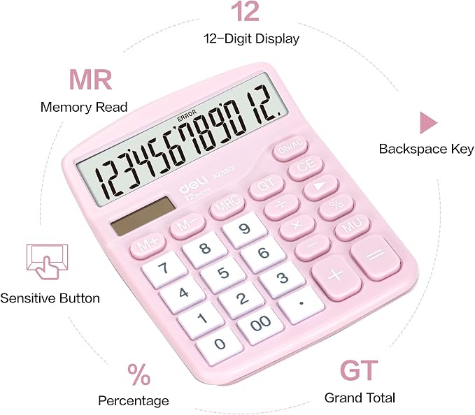 Calculator, Deli Standard Function Desktop Calculators - Image 6