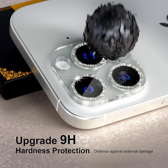 for 6 Pack iPhone 15 Pro/iPhone 15 Pro Max Camera Lens Protector 9H Tempered - Image 2