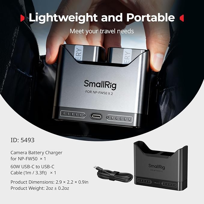 SMALLRIG NP-FW50 Battery Charger - Image 8