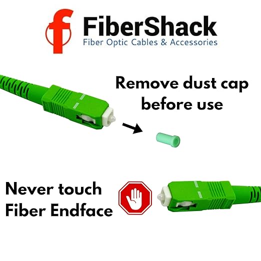 Fibershack White SC/APC to SC/APC Fiber Optic Patch Cable - Image 5