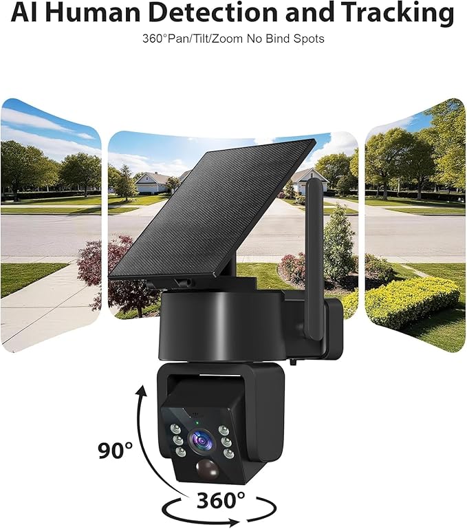 5G & 2.4G Wi-Fi Outdoor Camera Wireless, Solar Security Cameras Wireless Outdoor - Image 6