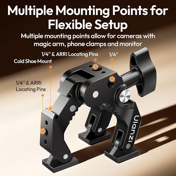 ULANZI CO78 Super Clamp Mount, 3-Jaw Y-Shape Super Clamp - Image 4