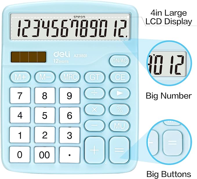 Calculator, Deli Standard Function Desktop Calculators - Image 3