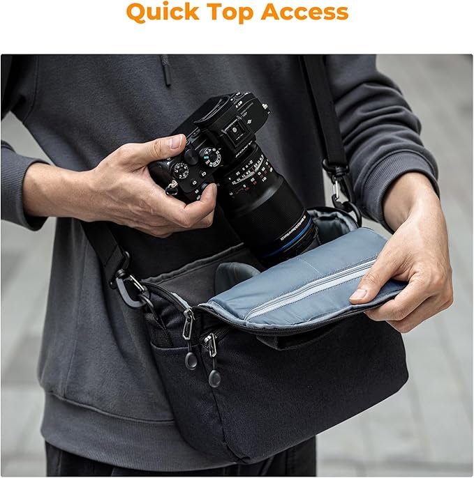 K&F CONCEPT Camera Sling Bag Small Crossbody Camera Case DSLR/SLR/Cute Compact - Image 4