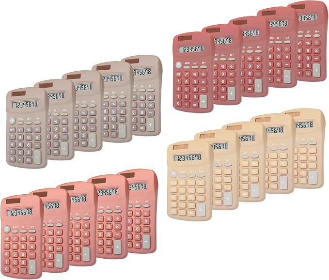 Basic Calculator Dual Power 8 Digit Desktop Calculator by BESTWYA