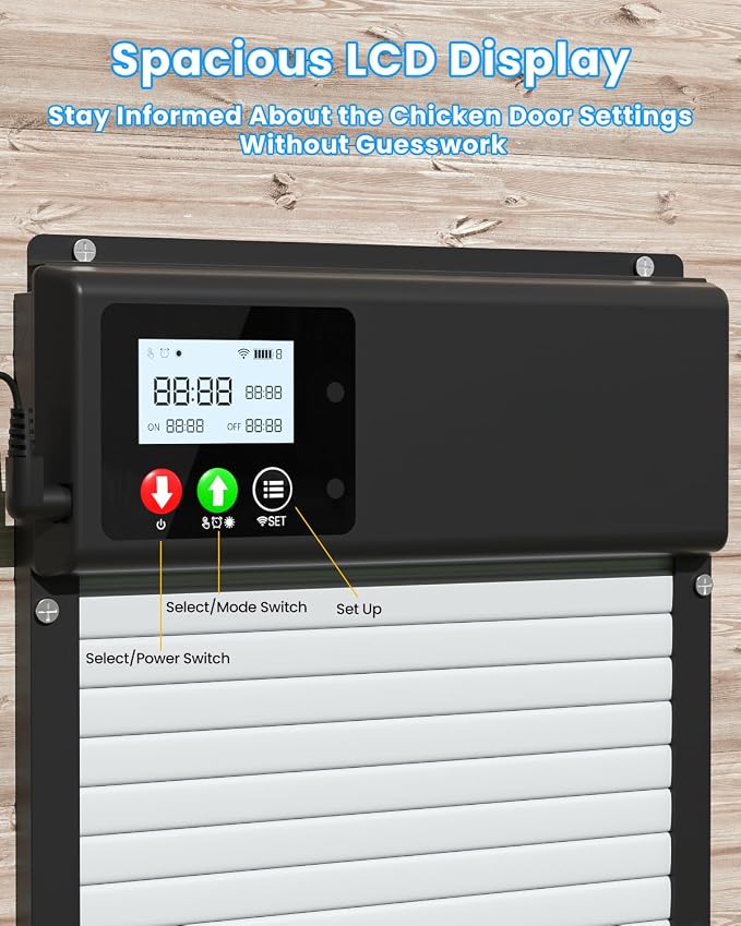 Automatic Chicken Coop Door Solar Powered, WiFi Automatic Chicken Door APP - Image 8