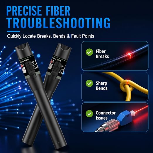 2PCS Fiber Optic Visual Fault Locator Kit, VFL Pen Compatible - Image 8