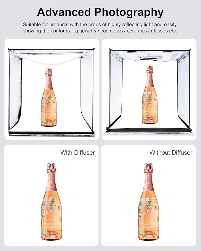 PULUZ Light Box Photography, 24x24 inch Large Photo Light Box - Image 4