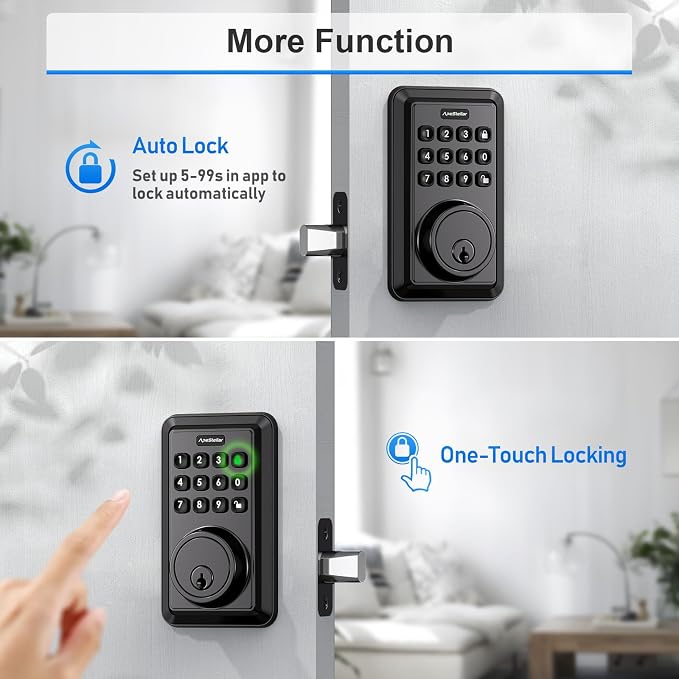Smart Wi-Fi Deadbolt Door Lock, Keyless Entry Lock - Image 3
