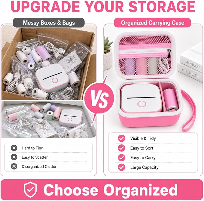 ANKHOH Label Maker Case for Memoking T02/ for Phomemo M02/ M02S/ M02 Pro/ Q30S/ - Image 3