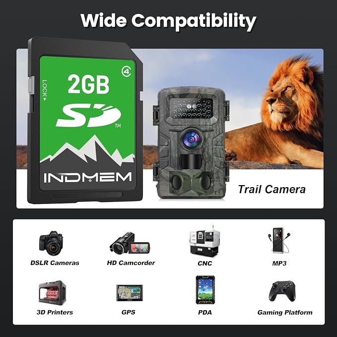 INDMEM 2GB SD Card, 5 Packs 2GB Class 4 Flash Memory Card 2G SLC Standard - Image 5