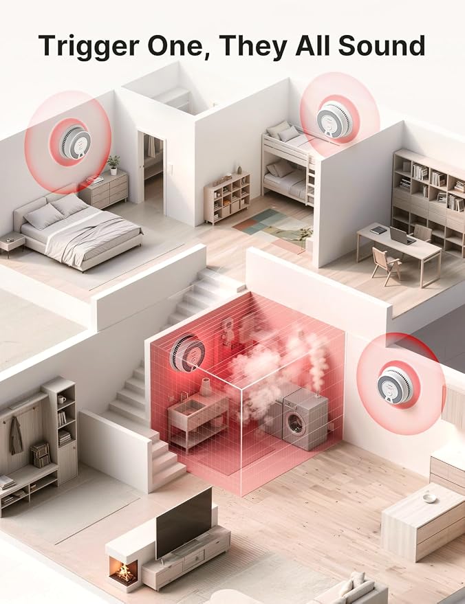 X-Sense Wireless Interconnected Combination Smoke and Carbon Monoxide Detector - Image 4