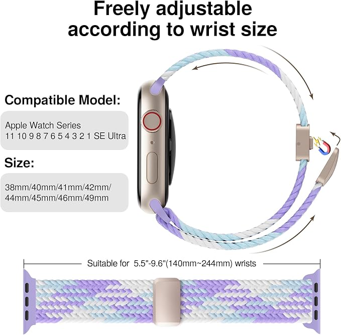 Braided Stretchy Band Compatible - Image 2