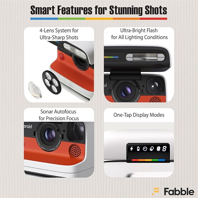 Polaroid Flip Instant Camera White Bundle - Image 3