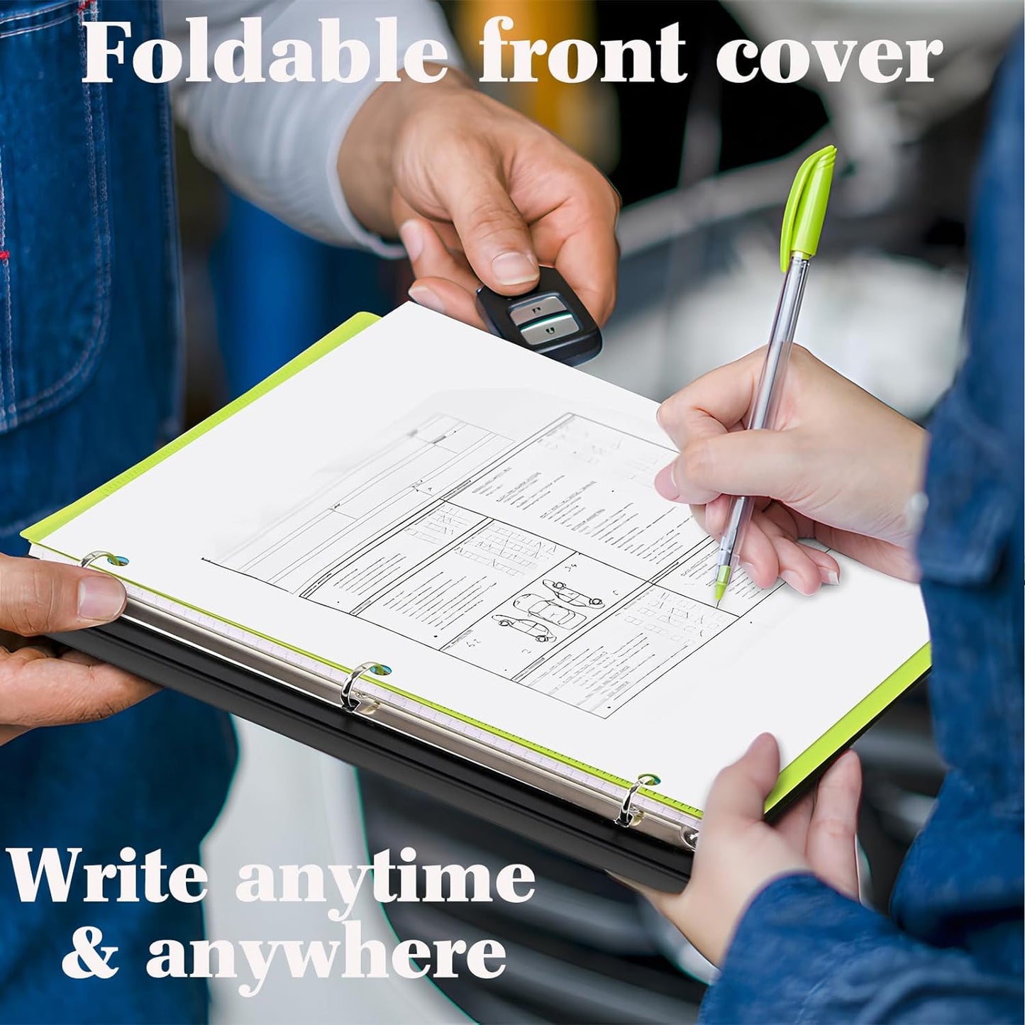 INFUN 1 Inch Telescoping 3 Ring Binder - 1PCS,Flexible Round Binder with Customizable Front Cover and Clear Catalog Pocket, 1 Inch Rings, 225 Sheet Capacity-Red