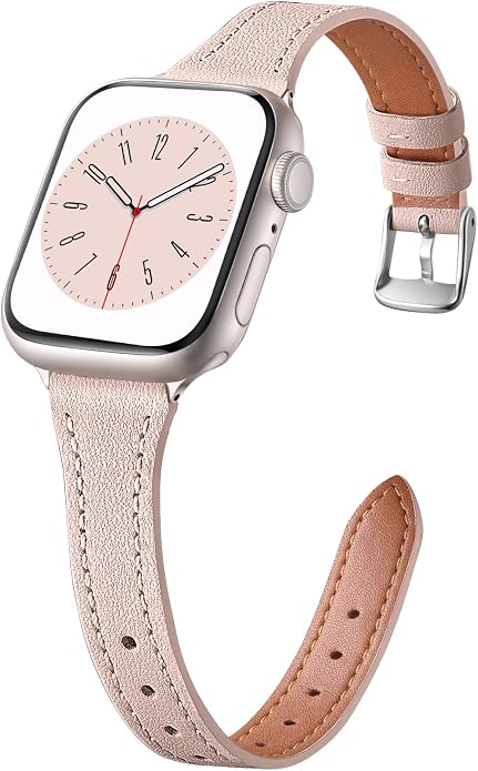 Charlam Slim Leather Band Compatible by Charlam
