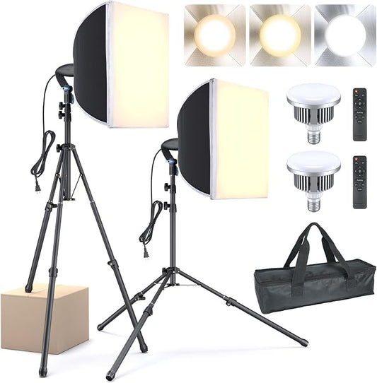 LINCO Lincostore Softbox Photography Lighting Kit 16'' x 16'' Professional by LINCO