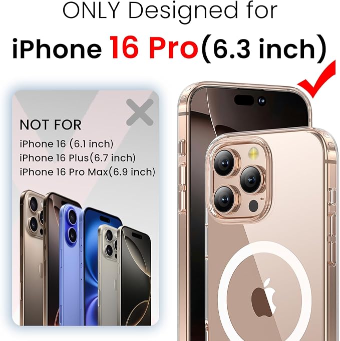toushion 3 in 1 for iPhone 16 Pro Case Clear - Image 2