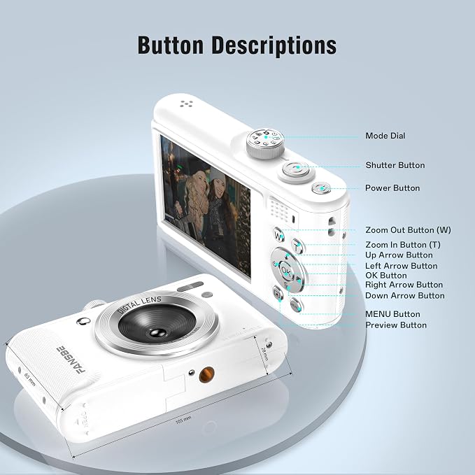 Fansbe Smart Digital Camera, 4K Vlogging Camera - Image 7
