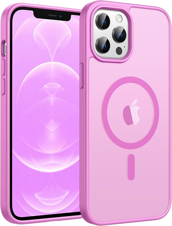 FNTCASE for iPhone 12 Pro Max Case: Translucent Matte Magnetic Phone Cover by FNTCASE