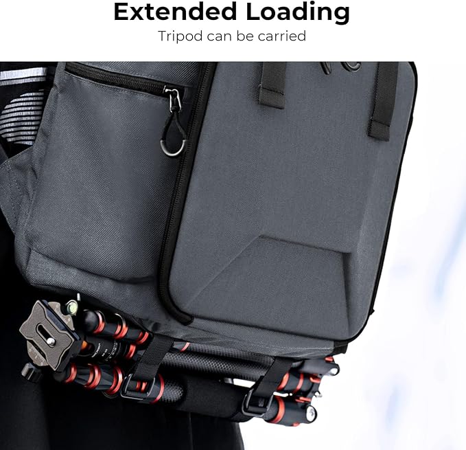 K&F CONCEPT Camera Backpack, Hard Shell Camera Bag, Large Capacity Photography - Image 6