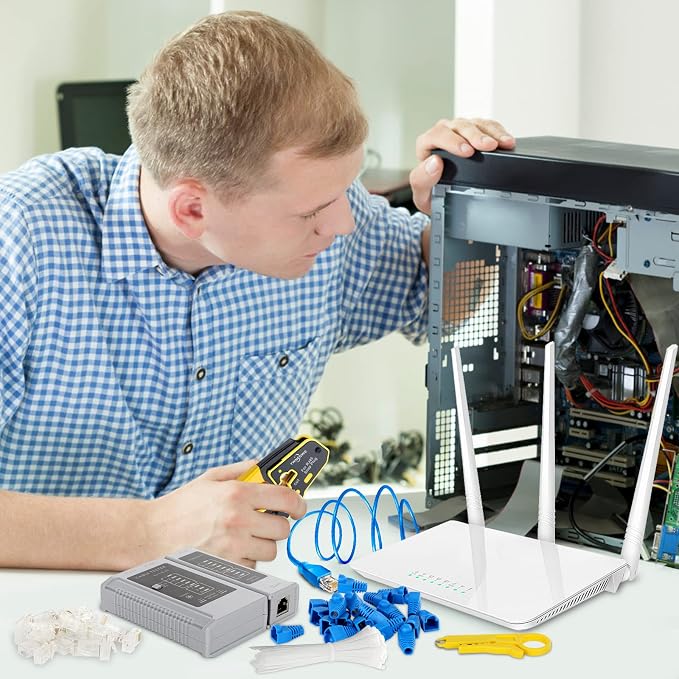 RJ45 Crimp Tool Kit Pass Through Ethernet Crimper - Image 6
