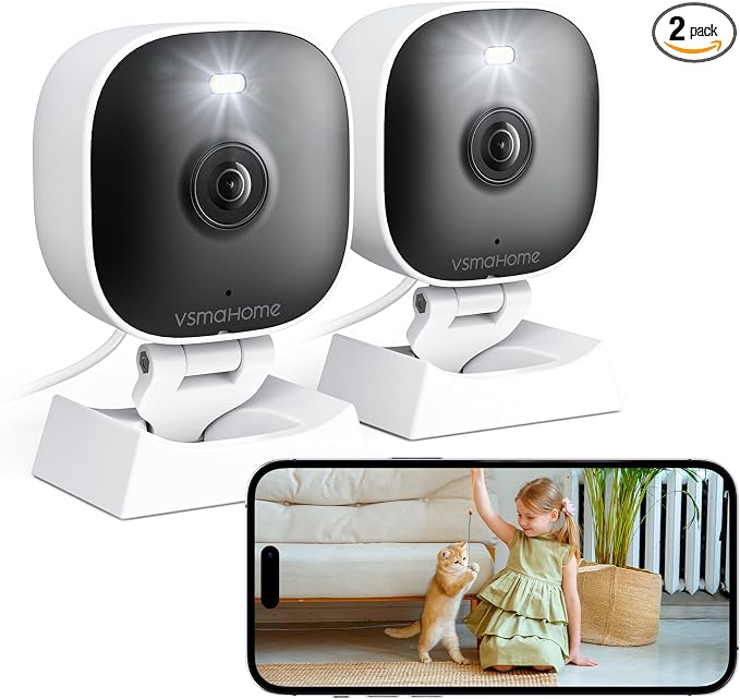 2K Cameras for Home Security Indoor/Outdoor, Inside Cameras for by VSMAHOME