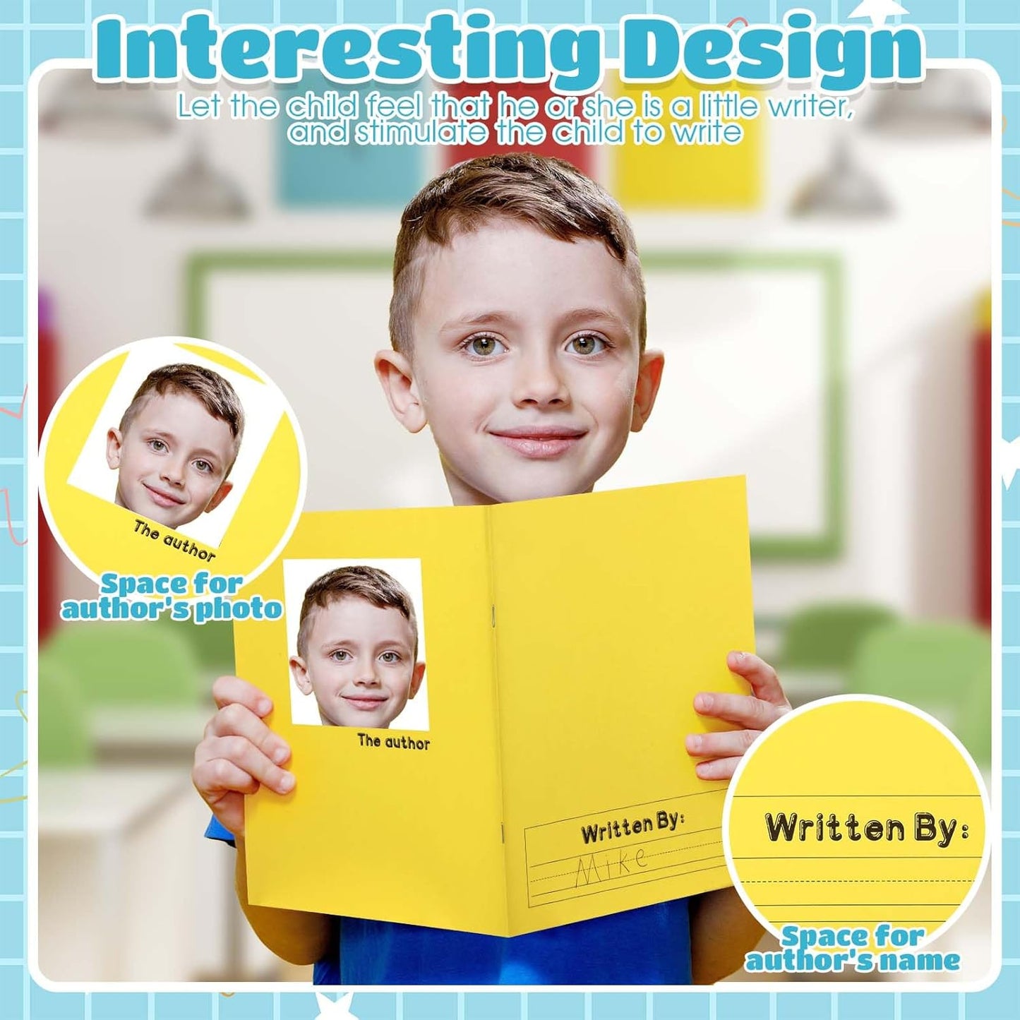 Henoyso 24 Pcs 120 Pages Primary Composition Notebooks K-2 9 3/4 x 7 1/2 Inch Journals Primary Journals Blank Books for Kids to Write Stories Kindergarten (Colorful)
