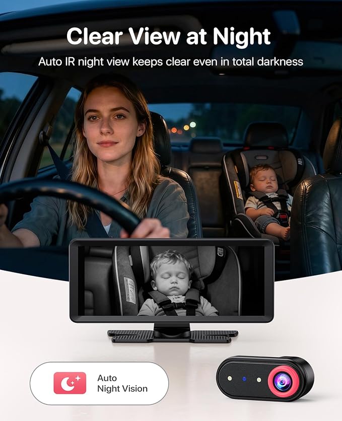 Luckview BM5 MAX 1080P HD Dual Baby Car Camera - Image 4