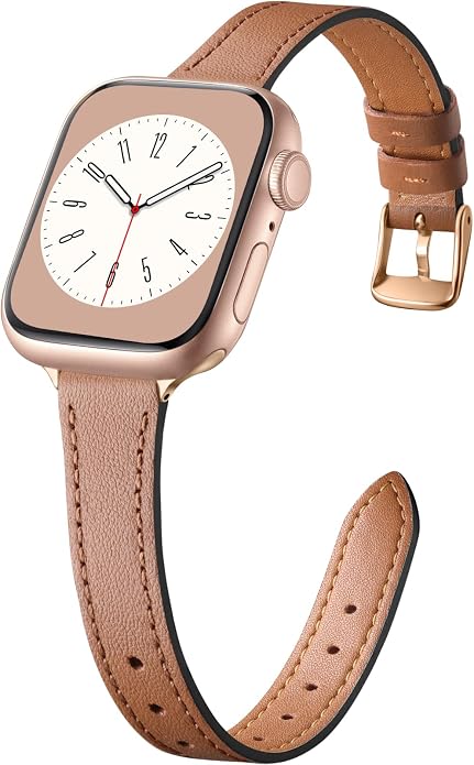 Charlam Slim Leather Band Compatible by Charlam