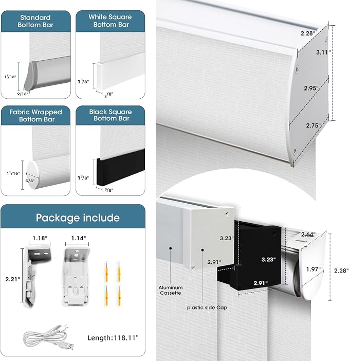 SmartWings Motorized 100% Blackout Shades Blinds, Custom Size, Cordless Window - Image 6