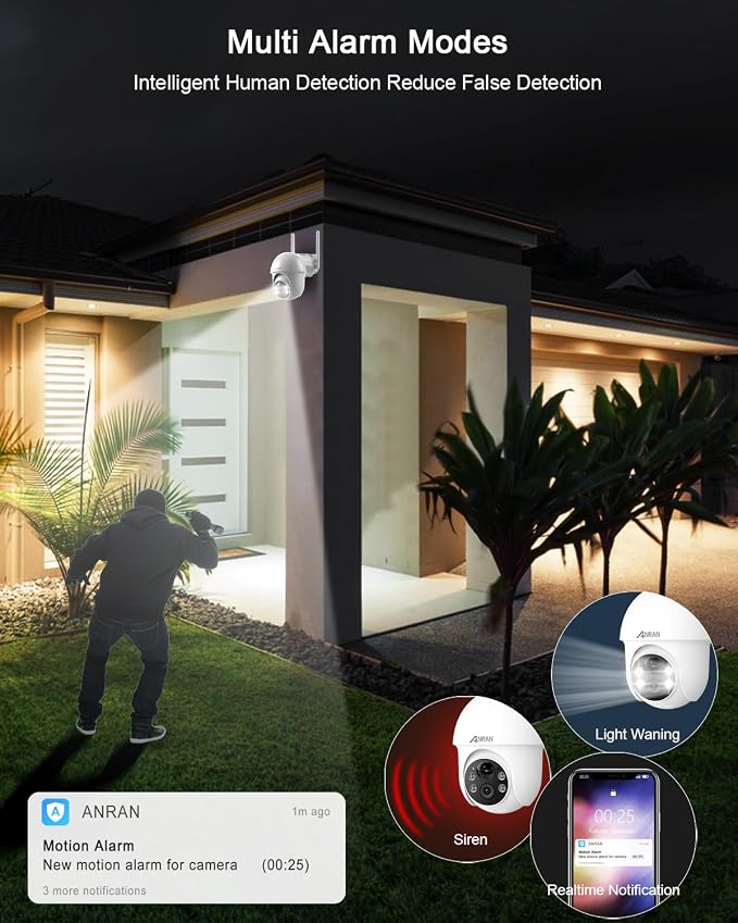 ANRAN Security Camera Wireless Outdoor, 2K Solar Outdoor Camera - Image 7