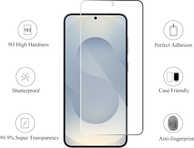 Ailun Glass Screen Protector for Galaxy S25+ / S25 Plus 3Pack+3Pack Camera Lens - Image 2