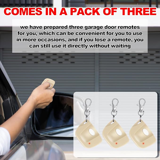 Kingdder 3 Pieces Gate Opener Remote Compatible - Image 7